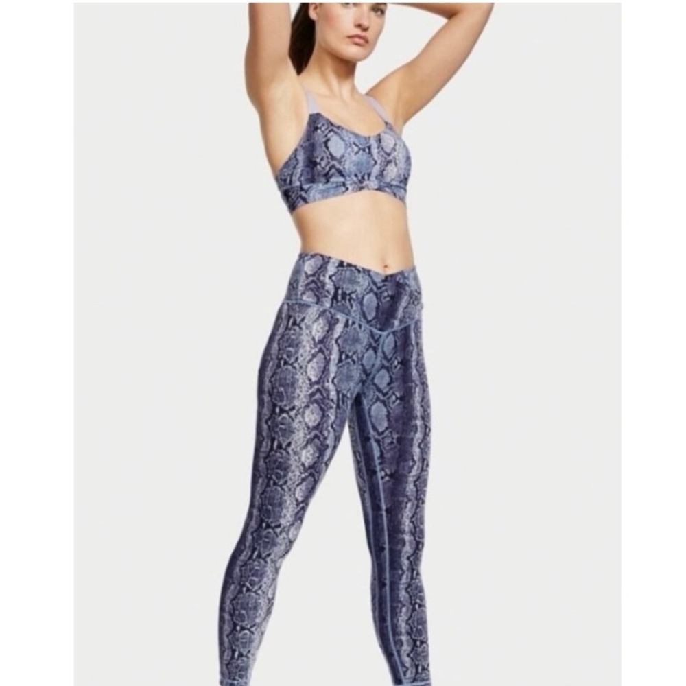 VICTORIA'S‎ SECRET Blue Ombré Snake Love Cloud Crossover Legging women's size 4